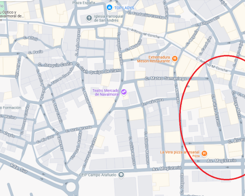 Nuevo aparcamiento gratuito en el centro de Navalmoral de la Mata abierto y en funcionamiento